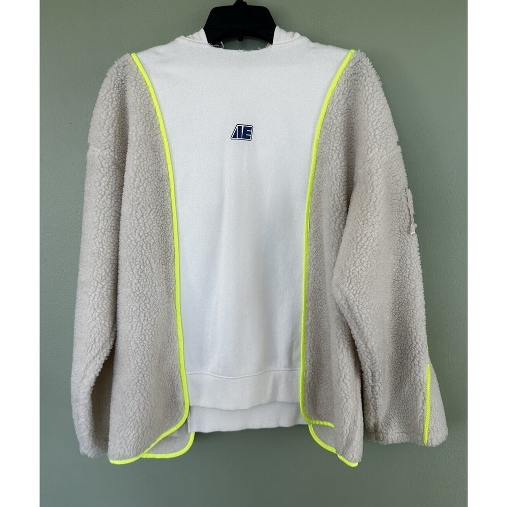 Ader Error Hoodie Size 3 White Fusion Unisex Sherpa Neon Pullover Oversized​​​